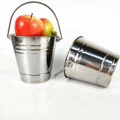 High quality 304 stainless steel Bucket Pail 1.8L Small Metal Bucket