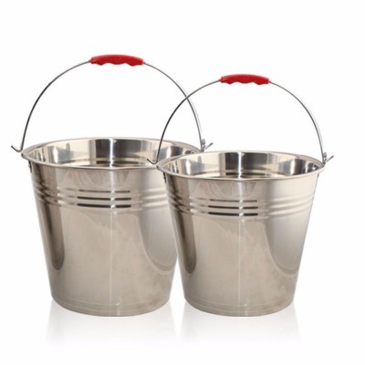 8L Stainless steel bucket metal bucket Durable water bucket with handle