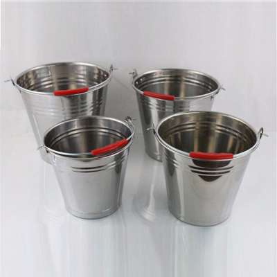 Cleaning household bucket stainless steel polished America pail water buckets