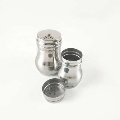 Cheap price durable kitchen metal salt pepper shaker stainless steel spice jar