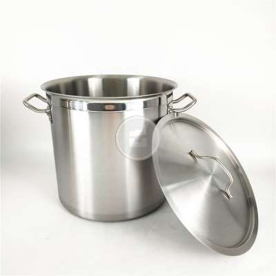 Hotel supplies Large commercial soup pot 33L stainless steel soup and stock pot